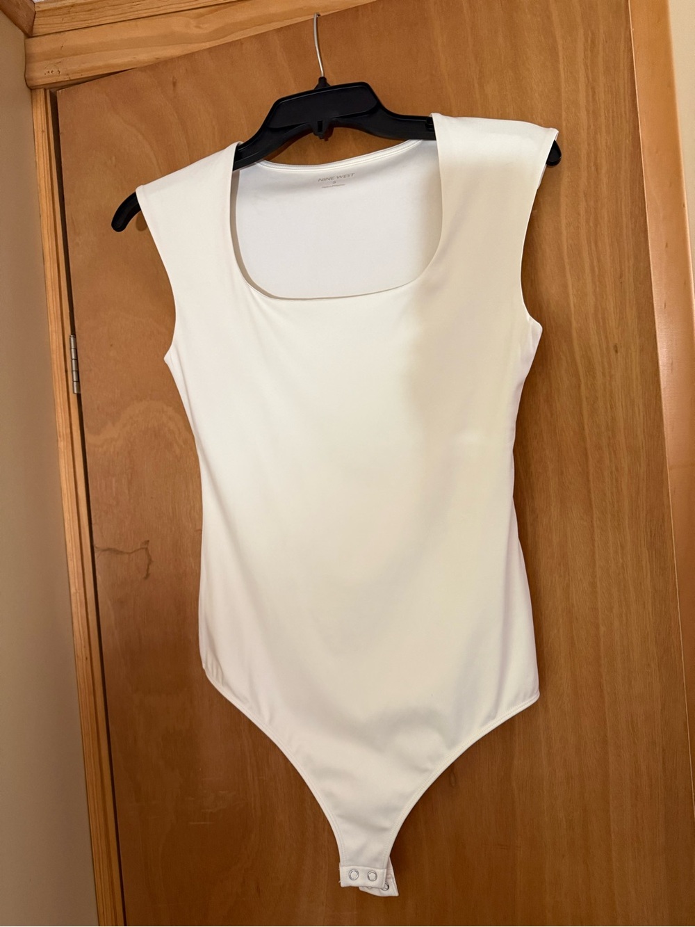 Nine West Cream Sleeveless Bodysuit